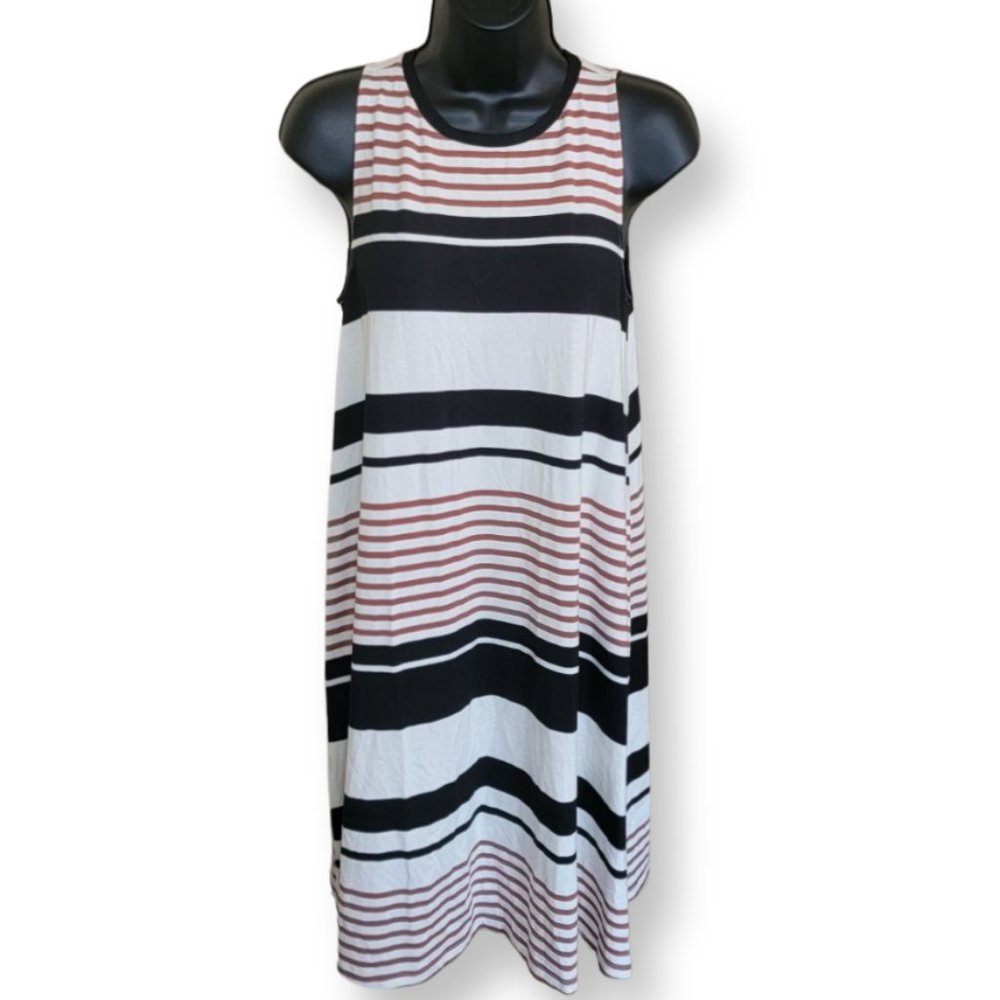 LOFT Tie Back Stripped Maxi Dress (s)